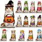 Interchangeable animal tabletop sign with seasonal magnetic decorations
