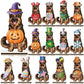 Cute animal wooden desk sign with interchangeable magnetic hats
