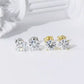 Lab-created moissanite stud earrings in a 4-prong setting