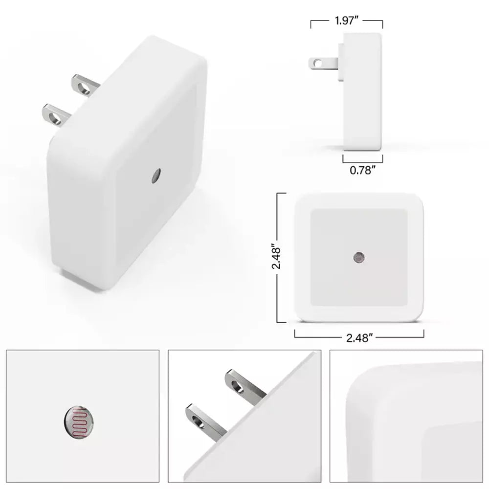 LED night light design and dimensions