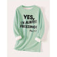 Women's Sweatshirt Pullover Fleece Teddy Fuzzy Letter Casual Long Sleeve Top