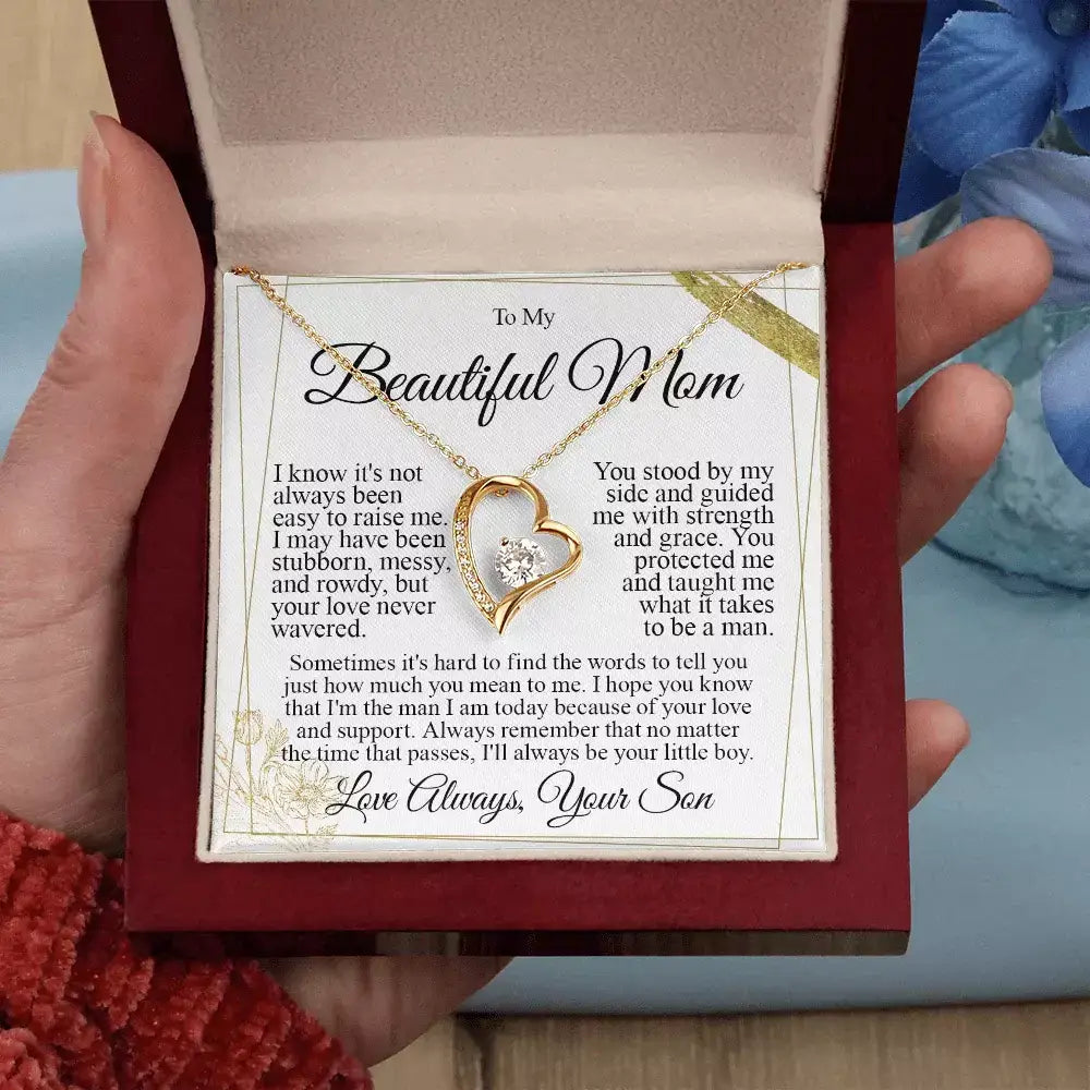 Heart necklace with a luxury gift box option