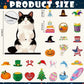 Size guide for interchangeable animal wooden desk sign
