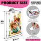 Two clear acrylic picture frames shown on a white background with product size annotations: one 3.5 inch by 2.