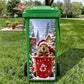 Marmot trash can sticker for Christmas outdoor bin decoration