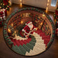 Merry Moments Christmas round rug with festive seasonal artwork