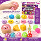 Mini dumpling squishies displayed in individual steamer baskets