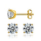 Moissanite stud earrings with butterfly back