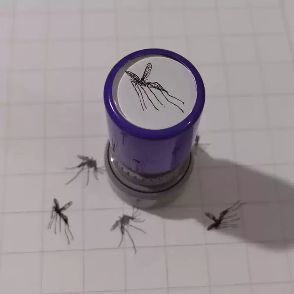 Funny self-inking mosquito prank stamp