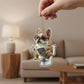 Boston Terrier - Dog Sitting On Toilet Ornament  OT023