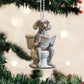 Weimaraner - Dog Sitting On Toilet Ornament  OT025