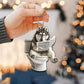 Alaskan Malamute - Dog Sitting On Toilet Ornament  OT029
