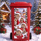 Rabbit trash can sticker for Christmas outdoor bin decoration