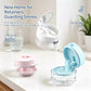 Dental retainer case with a built-in mirror