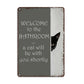 Vintage Black & White Humor Metal Sign