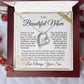 Silver heart necklace designed as a gift for Mom