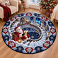 Snow Country Santa Claus Round Rug - C061