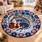 Snow Country Santa Claus Round Rug - C061
