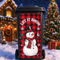 Snowman trash can sticker for Christmas outdoor bin decoration