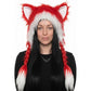 Close-up of the soft, fluffy texture of the cat ear hat