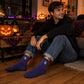 Stretchy knit Halloween crew socks for everyday wear
