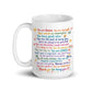 Close-up of the handle and ceramic finish of the affirmation mug