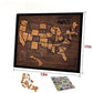 Wooden USA Travel Map Puzzle