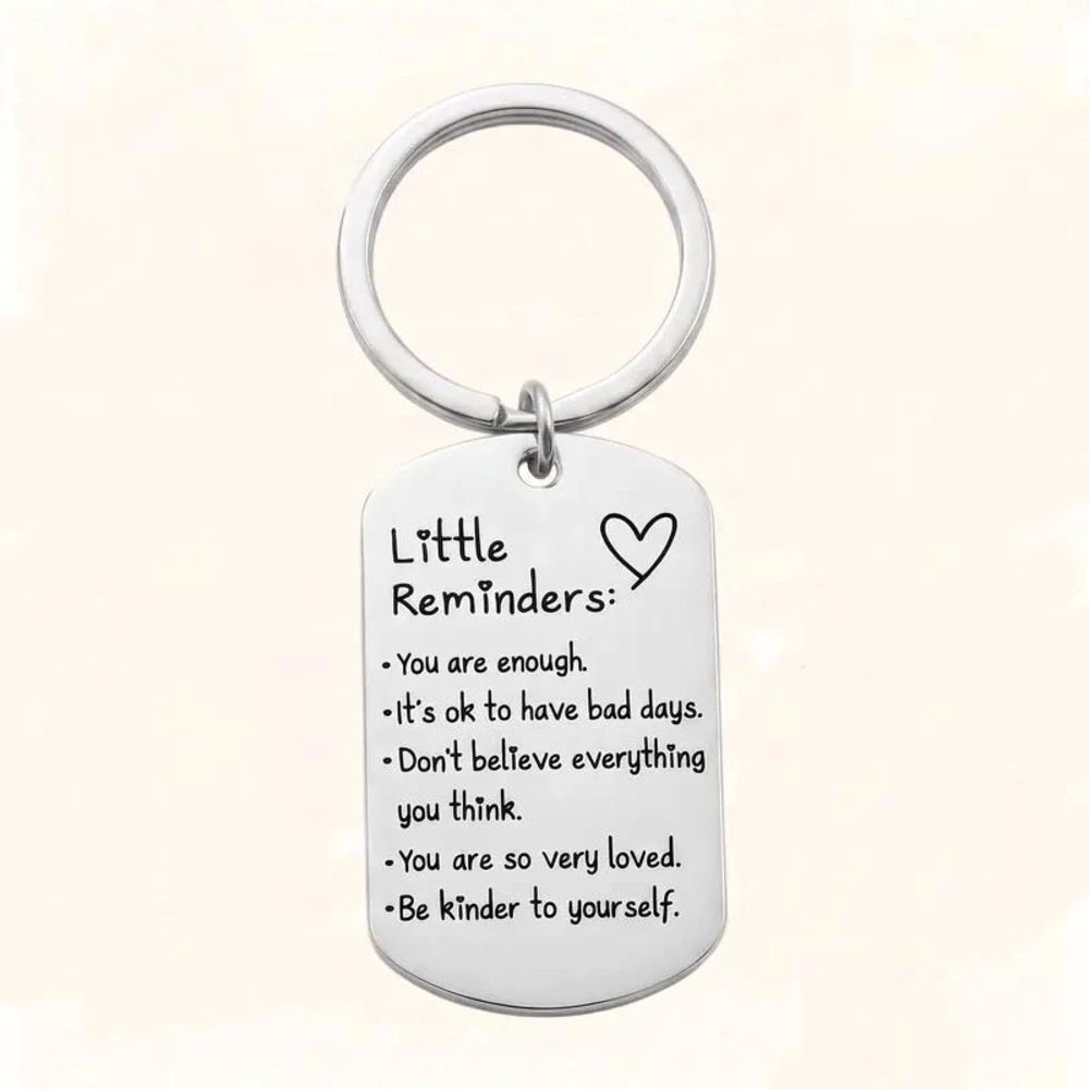 Silver color options for the inspirational keychain