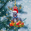 Christmas Pet Dog Wooden Pendant