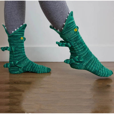 Crocodile Knitted Warm 3D Floor Socks