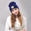 Unisex Winter Warm Knit Hat Head Torch Cap