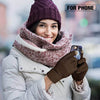 Women's Winter Touchscreen Gloves Warm Fleece Lined Knit Gloves