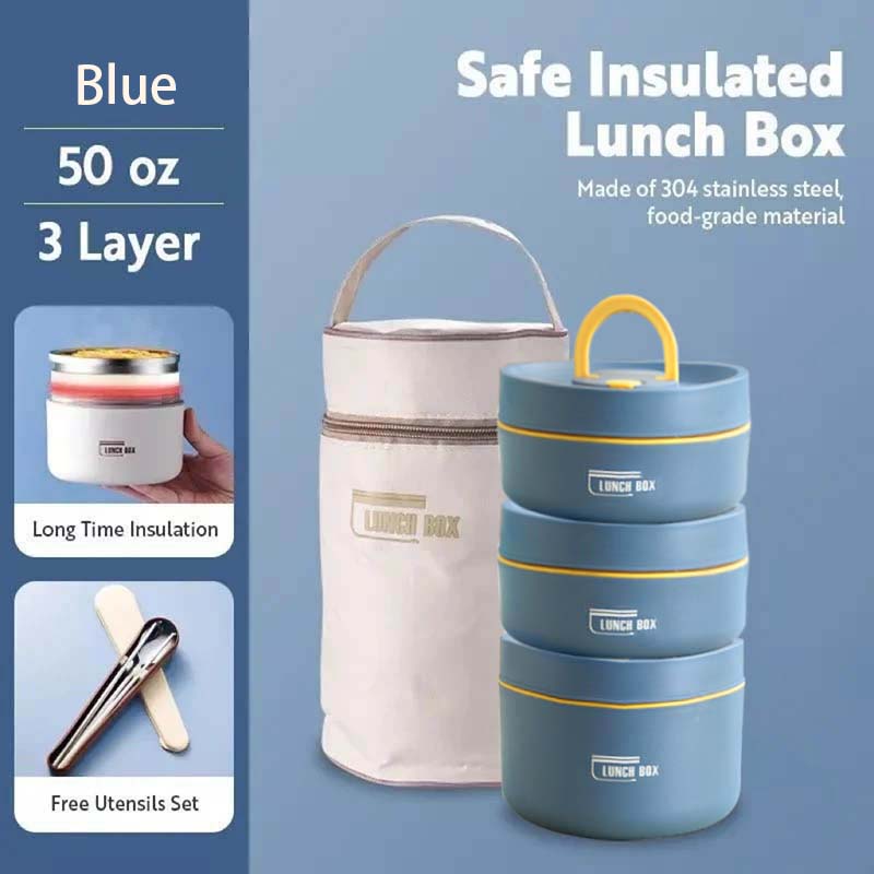 Portable Insulated Lunch Container Set