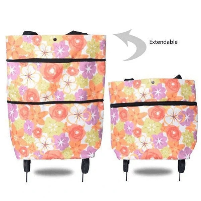 [Buy 2 Free Shipping] Foldable Shopping Trolley Tote Bag