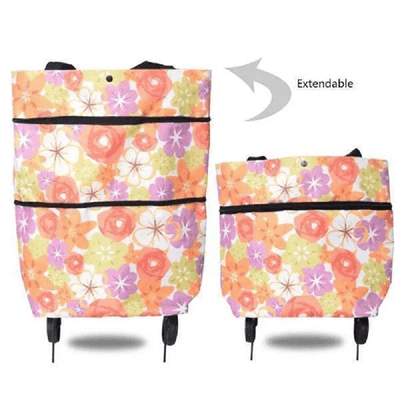 [Buy 2 Free Shipping] Foldable Shopping Trolley Tote Bag