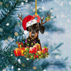 Christmas Pet Dog Wooden Pendant