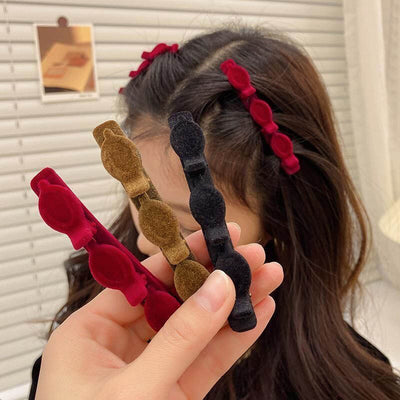 Sparkling Crystal Stone Braided Hair Clips