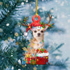 Christmas Pet Dog Wooden Pendant