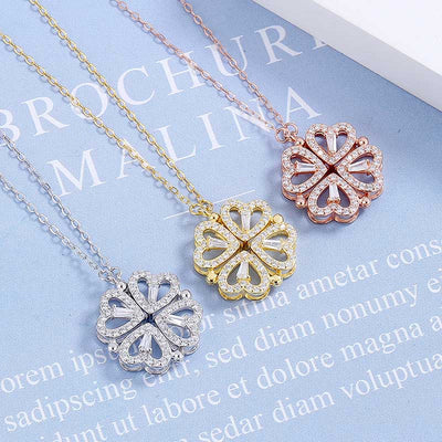 🍀Four-Leaf Heart Shape Necklace💕 S925 Silver