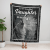 To My Daughter - From Dad - Wolf A302 - Premium Blanket