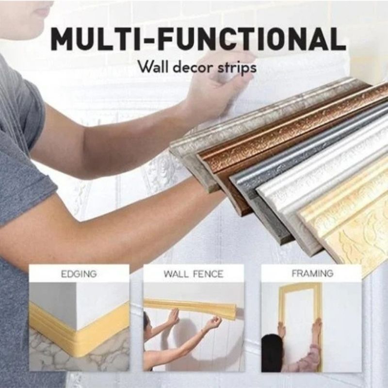 3D Wall Edging - Self Adhesive Environmental Protection 3D Wall Edging Strip