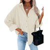 Astylish Womens Corduroy Shirts Casual Long Sleeve Button Down Blouses Tops