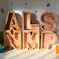 Wooden Letter Piggy Bank