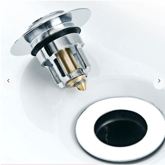 Universal Basin Pop-up Drain Filter Metal Bounce Core Push-type