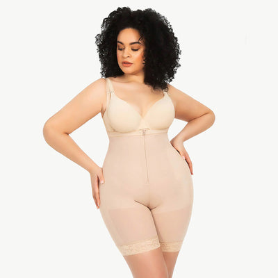 Firm Tummy Compression Bodysuit Shaper With Butt Lifter