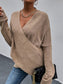 Draped in Style Color Block Long Sleeve Sweater