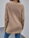 Draped in Style Color Block Long Sleeve Sweater