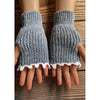 Shark Knitted Button Fingerless Gloves