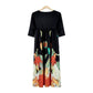 Autumn Flower Smock Dress