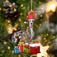 Christmas Pet Dog Wooden Pendant